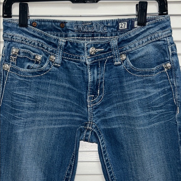 RARE Miss Me Womens Blue Jeans with Star Flag Embellishments - Picture 4 of 6